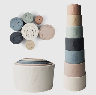 Large Silicone Stacking Cups
