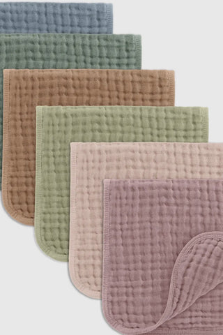 Muslin Baby Burp Cloths - Multi Colored