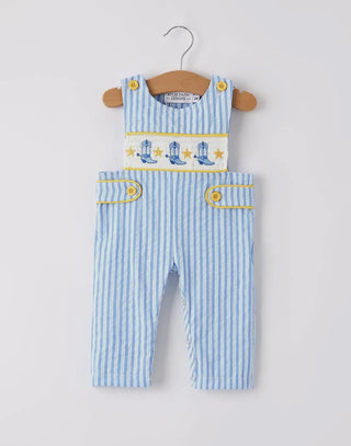 Baby Boys Striped Boots Romper