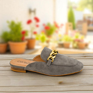 Keepsake Faux Suede Mule - Gray