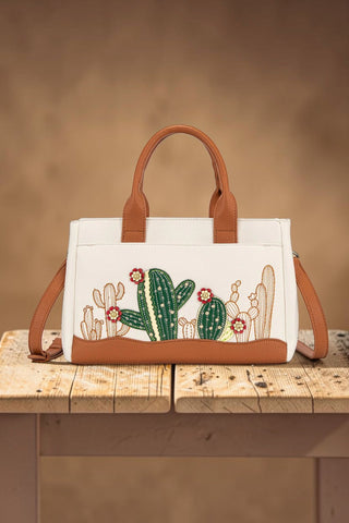 Cactus Embellished Crossbody Bag