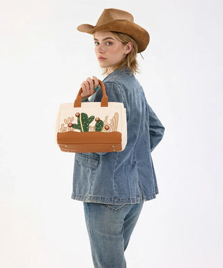Cactus Embellished Crossbody Bag