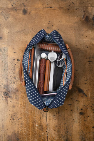 Lee Striped Collection Canvas Duffle Bag