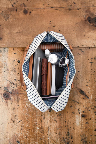 Lee Striped Collection Canvas Duffle Bag