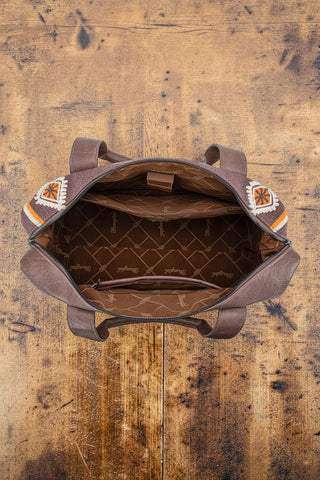 Wrangler Southwestern Print Duffle Bag -  Coffee