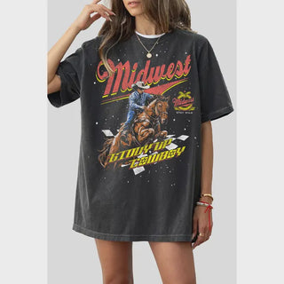 Midwest Oversized Mineral Graphic Tee - Mineral Black