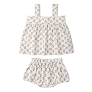 Scalloped Top & Bloomer Set - Lavender