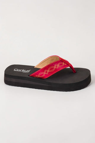 Overboard Flip Flops - Red