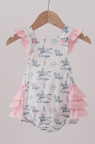 Pink Cowboy Ruffle Bubble
