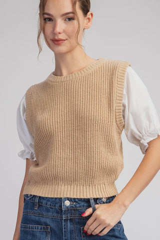 Coco Layered Sweater Vest Top