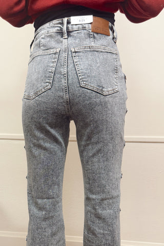 Judy Blue Gray Jeans with Button Detail