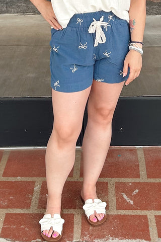 Bow Drawstring Shorts