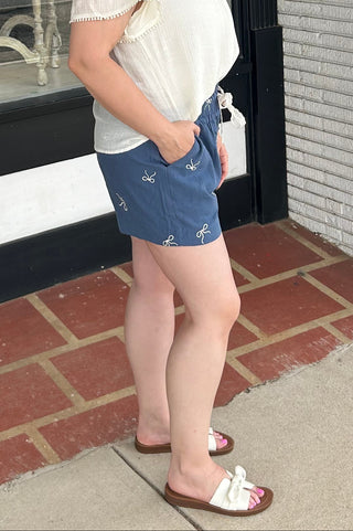 Bow Drawstring Shorts
