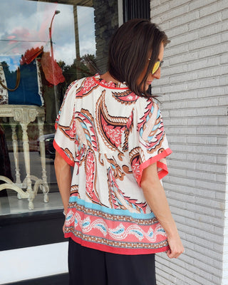 Paisley Mix Top
