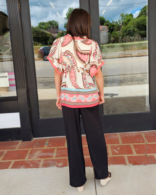 Paisley Mix Top