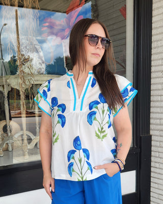 Blue Blossom Top