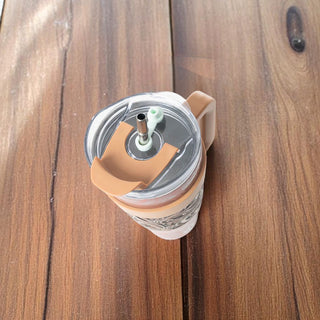 Wide Wyoming Tumbler - Brown with Tooling