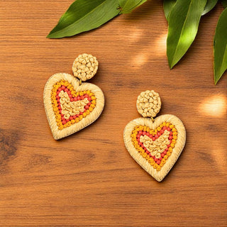 Woven Heart of Gold Earrings