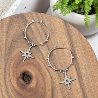 Shining Star Hoop Earrings