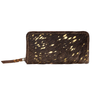 Cola Foil Cowhide Zip Wallet