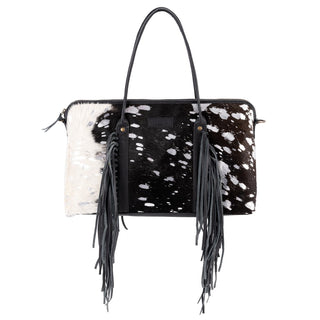 Black Silver Fringe Overnighter