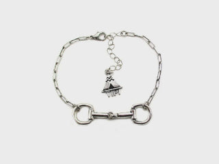 Snaffle Bit Chain Bracelet - Silver