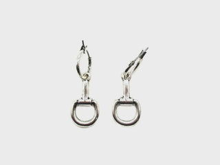 Small Snaffle Bit Dangle Earring - Silver