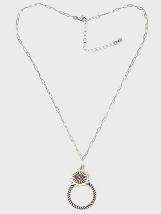 Western Concho Ring Necklace