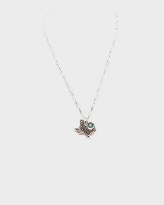 Western Dainty Texas Map Pendant Necklace