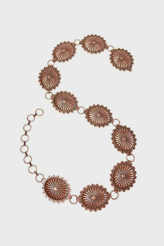 Classic Oval Concho Belt - Bronze