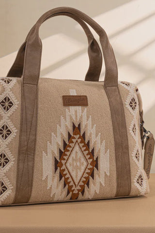 Wrangler Southwestern Print Duffle Bag- Khaki
