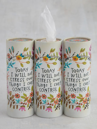 Set of 3 Car Tissues -  Today I Will Not Stress