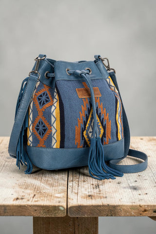 Wrangler Southwestern Knitted Drawstring Crossbody Bag