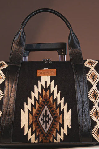 Wrangler Southwestern Print Duffle Bag- Black