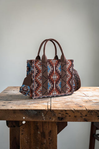 Wrangler Southwest Dual Sided Print-Tote - Coffee