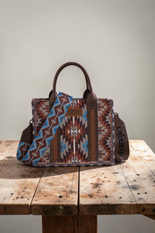 Wrangler Southwest Dual Sided Print-Tote - Coffee