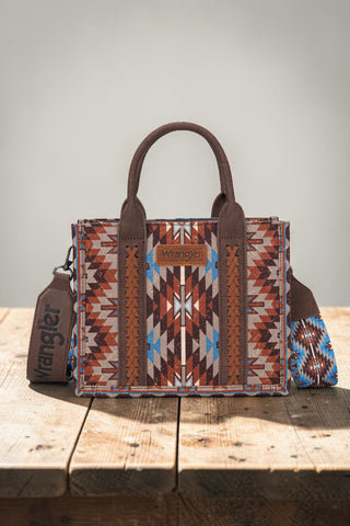 Wrangler Southwest Dual Sided Print-Tote - Coffee