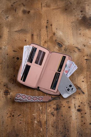 Wrangler Southwestern Art Print Wallet - Dark Pink