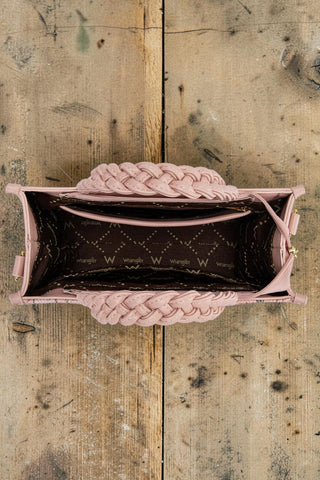 Wrangler Floral Print Braided Tote Bag - Pink