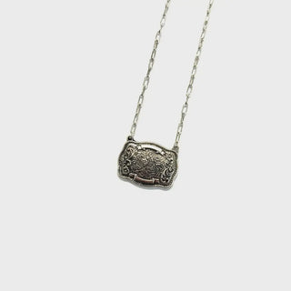 Western Belt Buckle Initial Necklace