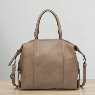 Indy Rustic Dual Handle Tote - Mushroom