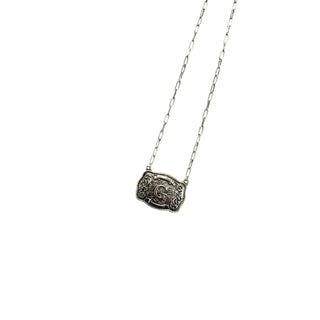 Western Belt Buckle Initial Necklace