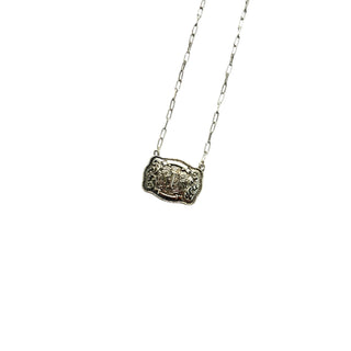 Western Belt Buckle Initial Necklace
