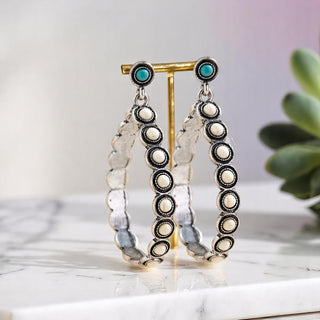 Bohemian Tear Drop Earrings - Howlite White