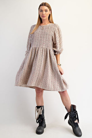 Floral Printed Washed Cotton Gauze Dress