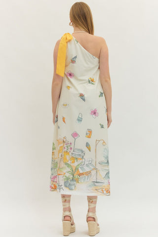 Summer Days One-Shoulder Dress