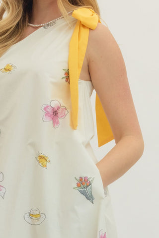 Summer Days One-Shoulder Dress