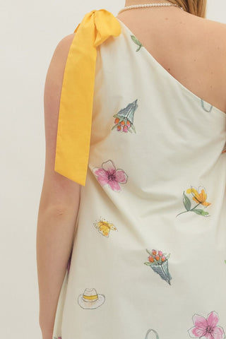 Summer Days One-Shoulder Dress