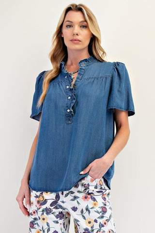 Daytripping Chambray Top