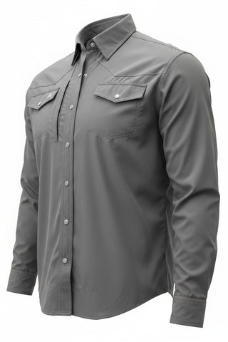 Arrowhead Ranch Performance Pearl Snap - Long Sleeve - Gunmetal